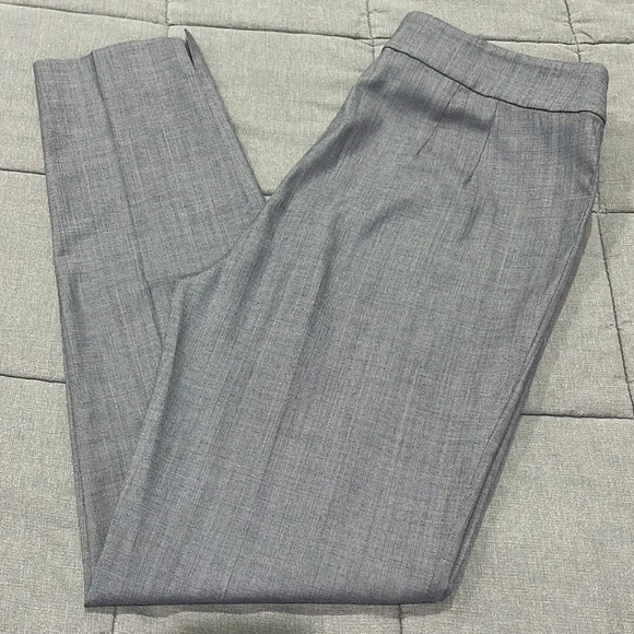 St. John Emma Gray Straight Leg Trousers Sz 10 - Picture 8 of 9